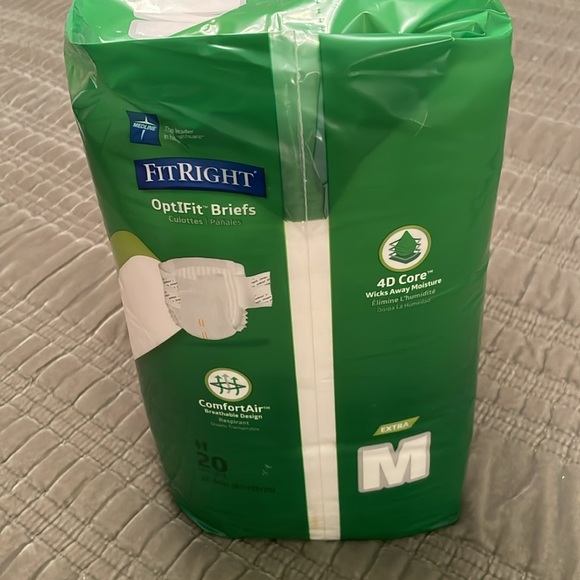 NWT FitRight OptIFit Briefs 20 Ct. Unisex Men or Women Disposable Underwear - Picture 3 of 14